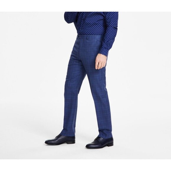 Michael Kors Mens Classic Fit Stretch Suit Pants Blue Size 40Wx32L NWT